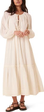 Nobody
s Child Adley Long Sleeve Organic Cotton Midi Dress