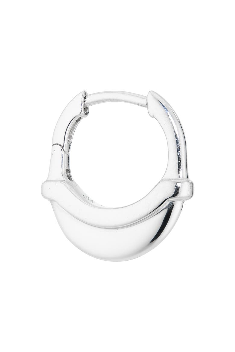 Luna Extra Small Sterling Silver Huggie Hoop Earrings, Alternate, color, SILVER