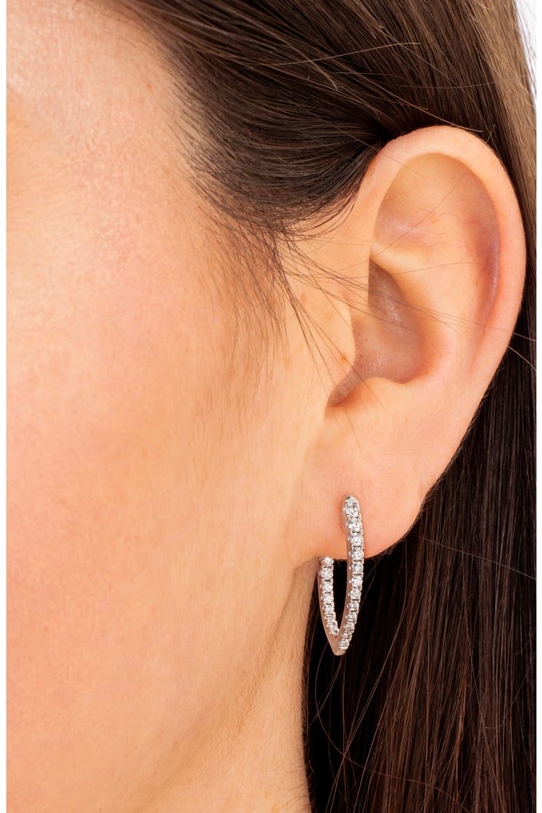 Imperial Diamond Inside Out Hoop Earrings, Alternate, color, WHITE GOLD