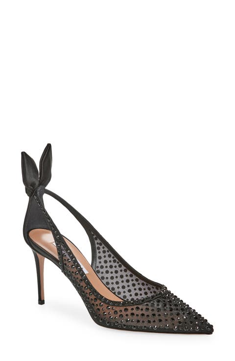 パンプス AQUAZZURA FW25 Heeled shoes (DENMIDP0 SUE000) Bow Tie Pump 85 BLACK Aquazzura@ Official