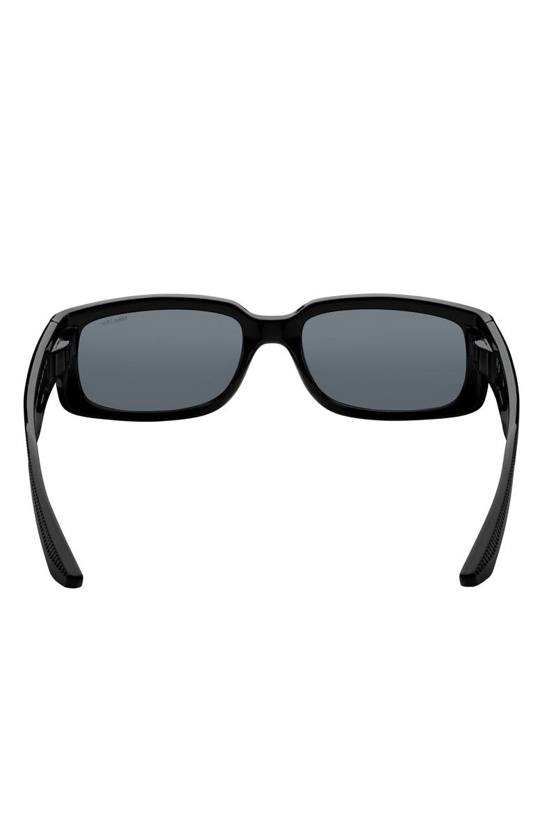 Nike Variant I 56mm Rectangle Sunglasses, Alternate, color, Black / Grey