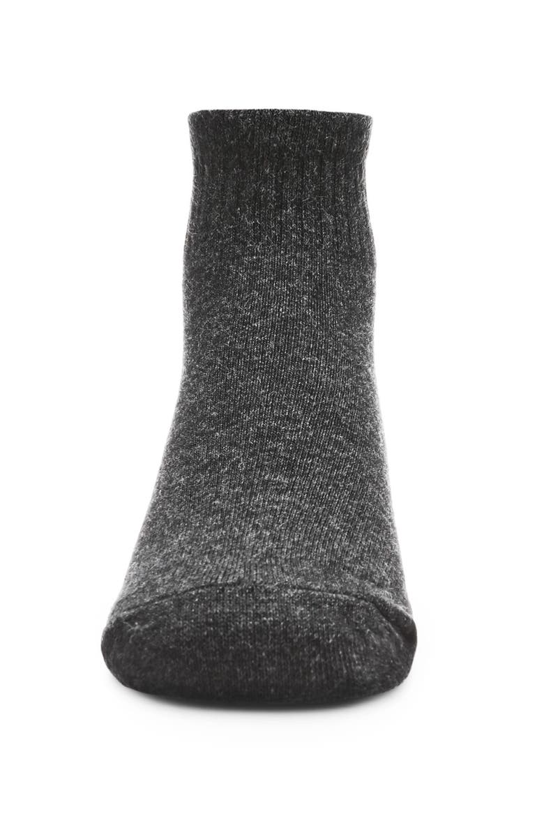 Kids' 3 Pair Pack Mid Cut Cotton Blend Socks, Alternate, color, Charcoal