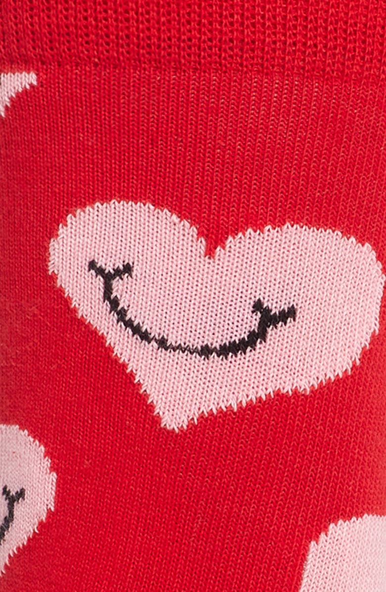 Happy Socks Smiley Heart Crew Socks, Alternate, color, 