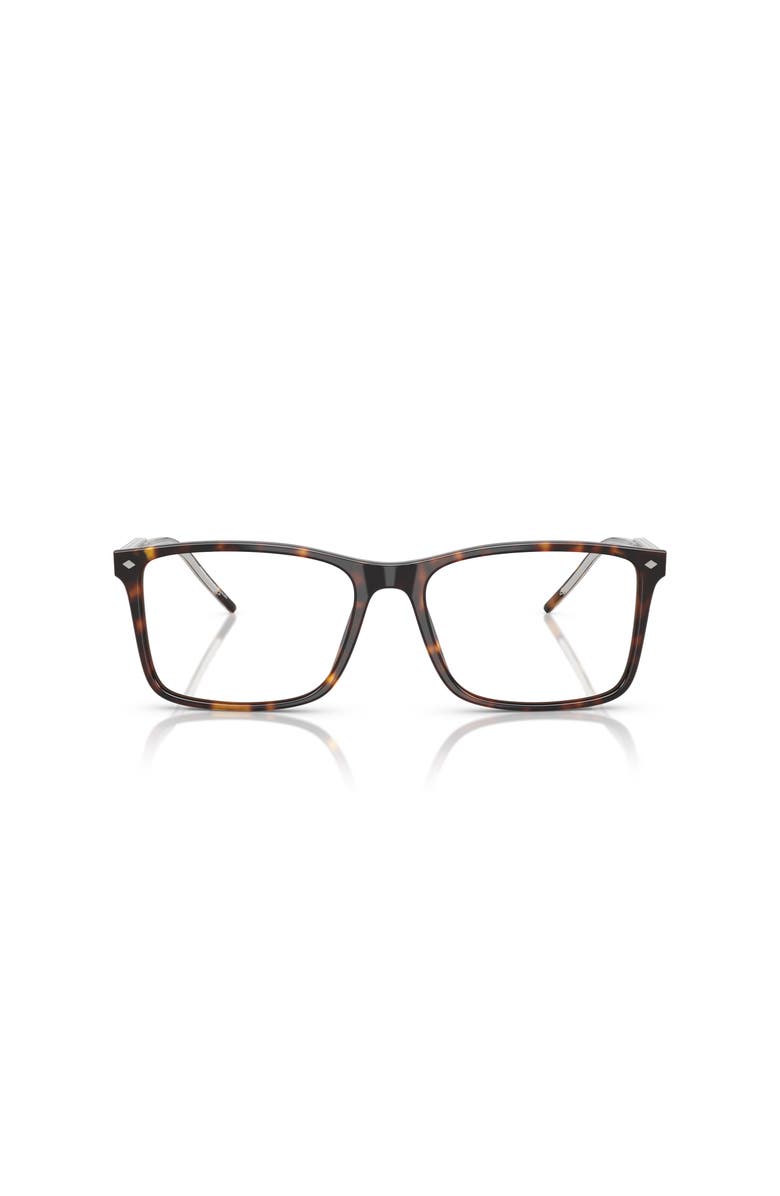 Giorgio Armani 57mm Rectangle optical glasses, Alternate, color, Tortoise
