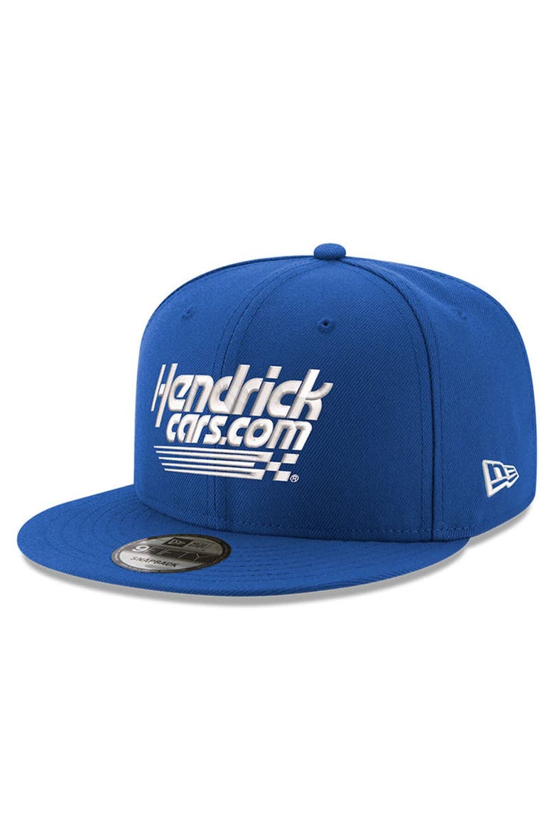 Men's New Era Royal Kyle Larson Hendrickcars.com 9FIFTY Snapback Adjustable Hat, Main, color, Royal