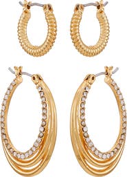Vince Camuto Set of Two Hoop Earrings
