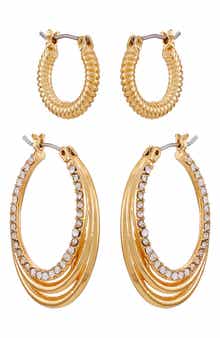 Vince Camuto Set of Two Hoop Earrings