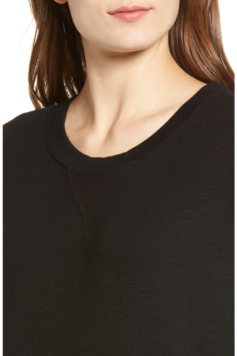 Active Sweatshirt Dress, Alternate, color, BLACK