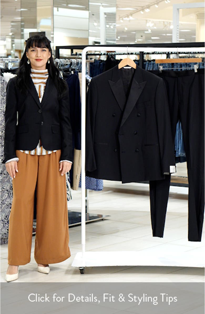 Eden Double Breasted Black Wool Tuxedo, sales video thumbnail