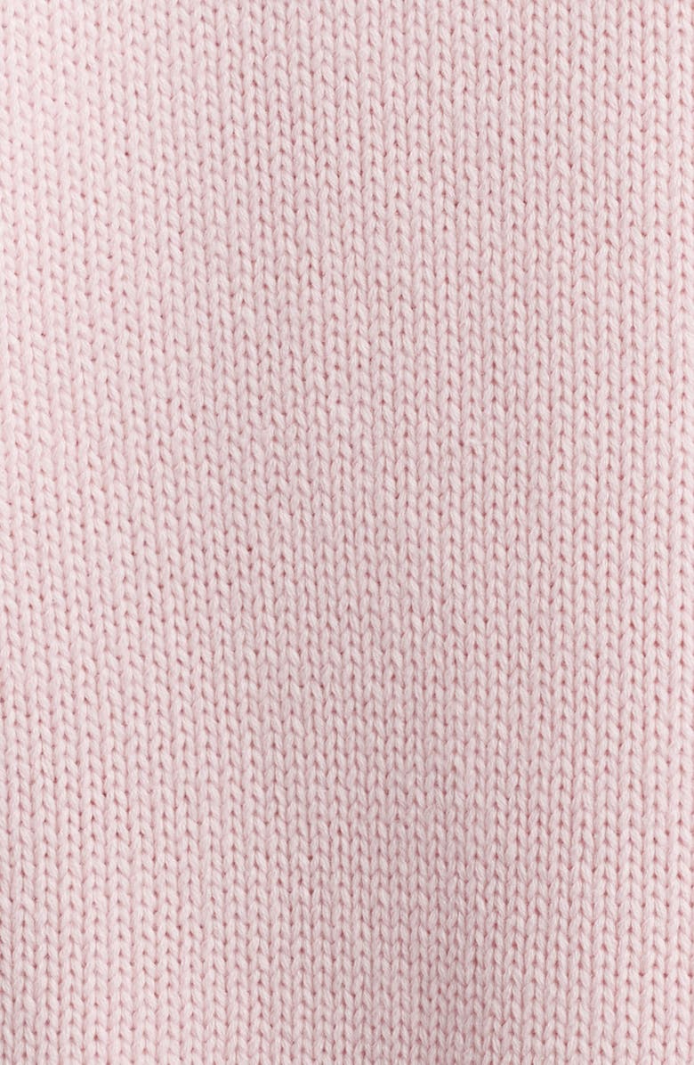 LoveShackFancy Ty Intarsia Flag Cotton Crewneck Sweater, Alternate, color, Blushing Liberty