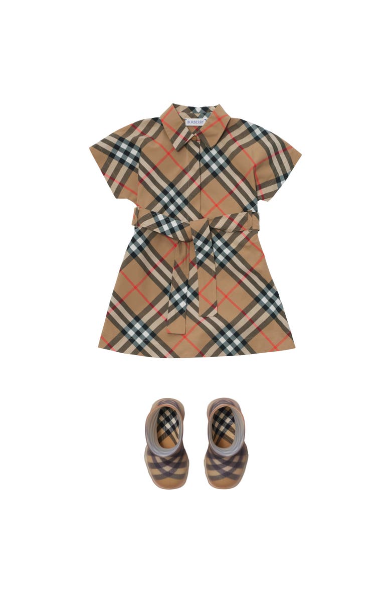 Burberry Check Cotton Shirt Dress, Alternate, color, 