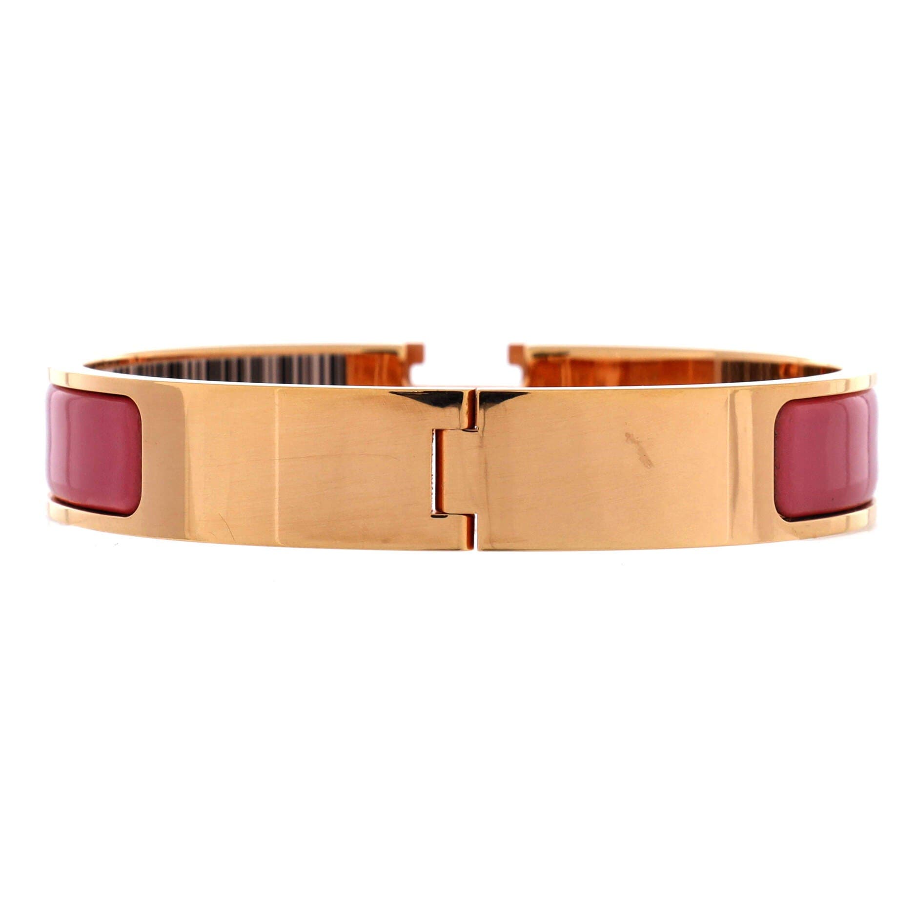 Clic H Bracelet Enamel Narrow, Alternate, color, Pink