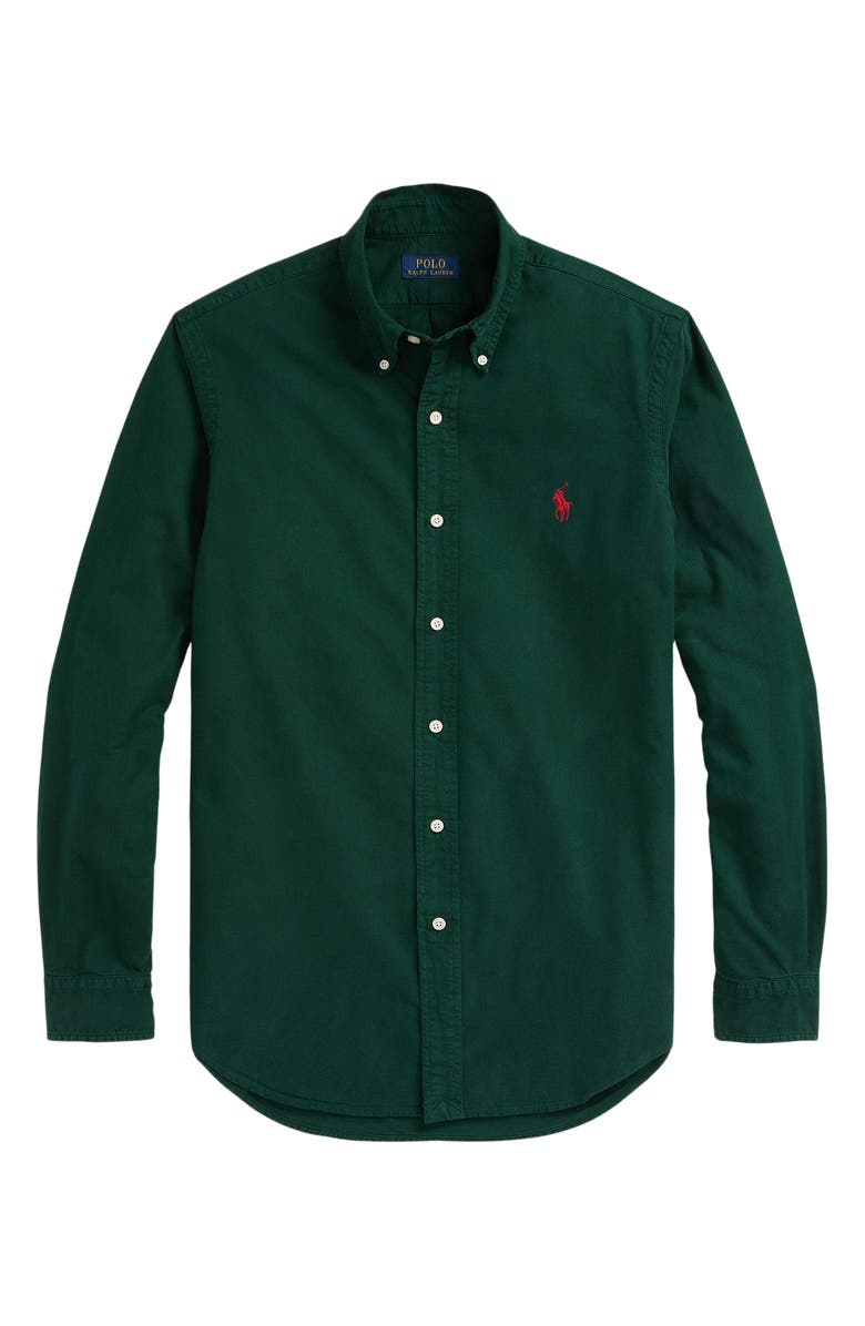 Polo Ralph Lauren Solid Button-Down Oxford Shirt, Alternate, color, 