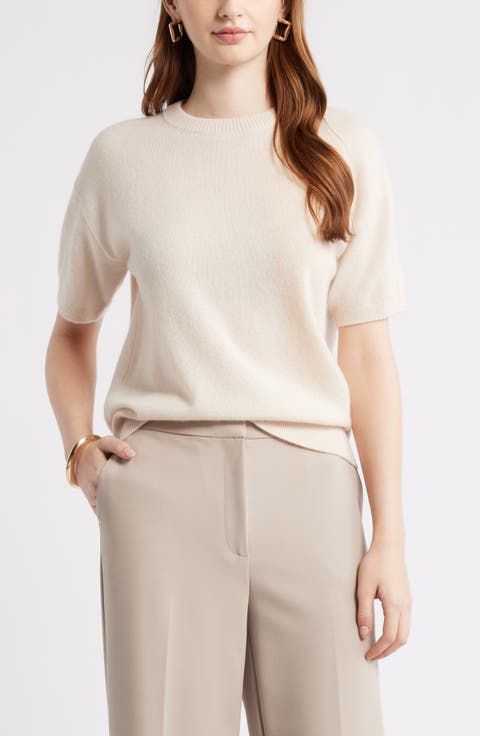 Short Sleeve Cashmere Sweater