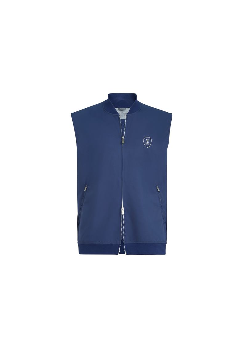 Nylon vest with logo, Alternate, color, Avio Blue