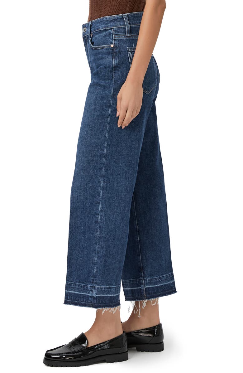 PAIGE Anessa High Waist Release Hem Wide Leg Jeans, Alternate, color,