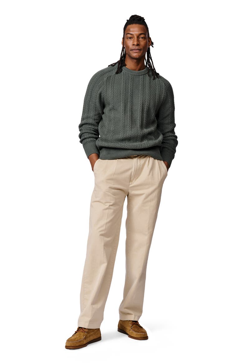 Montrose Textured Crew Neck Jumper, Alternate, color, Dark Khaki