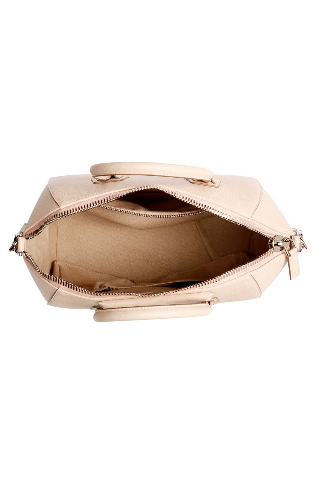 'Medium Antigona' Sugar Leather Satchel, Alternate, color, NUDE