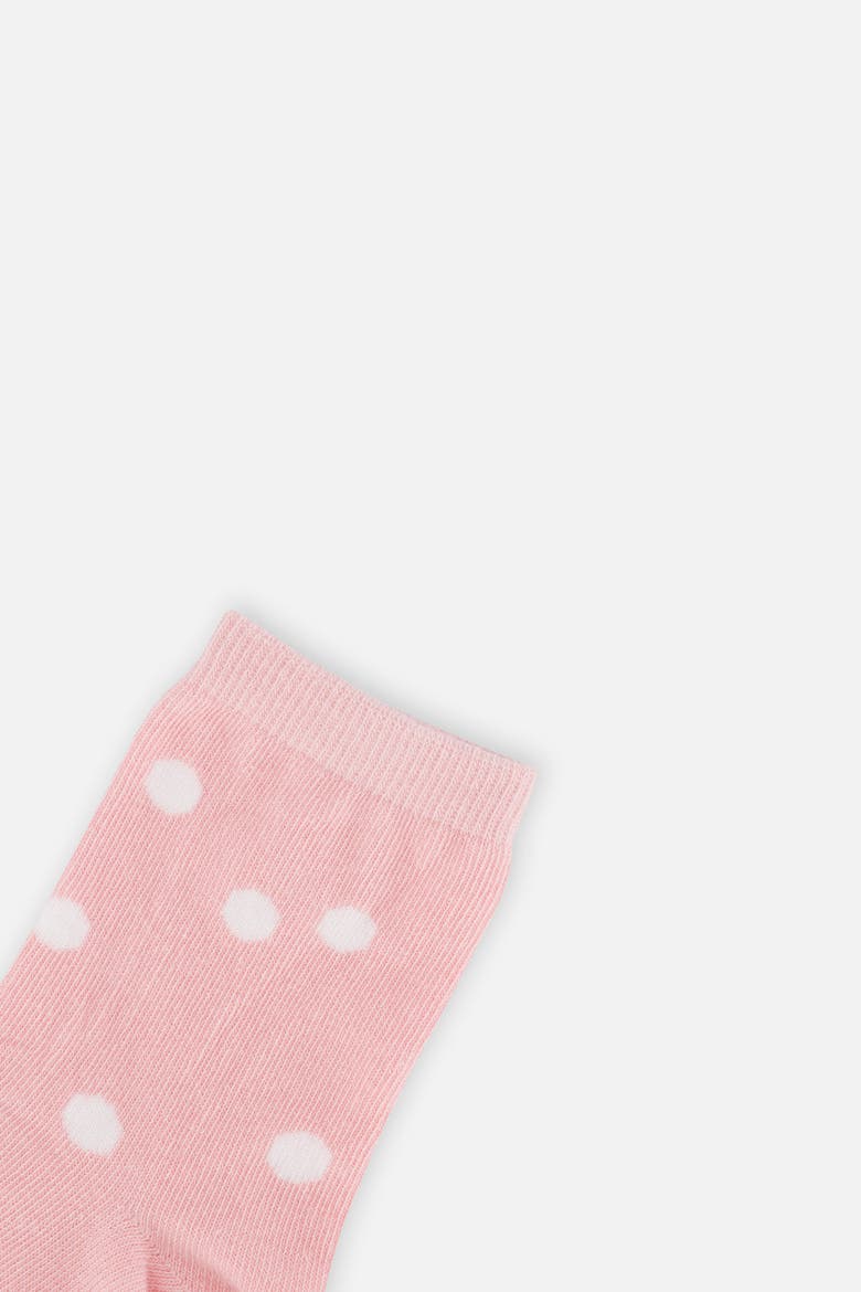 Three Pair Poodle Polka Dot Check Socks, Alternate, color, Lavender, Pink, and White