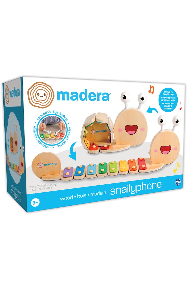 Madera Snailyphone Snaildesigned 8Key Xylophone,Ages 3+, Main, color, Multicolored