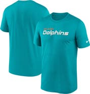 Nike Men's Nike Aqua Miami Dolphins Primetime Legend Wordmark Performance T-Shirt