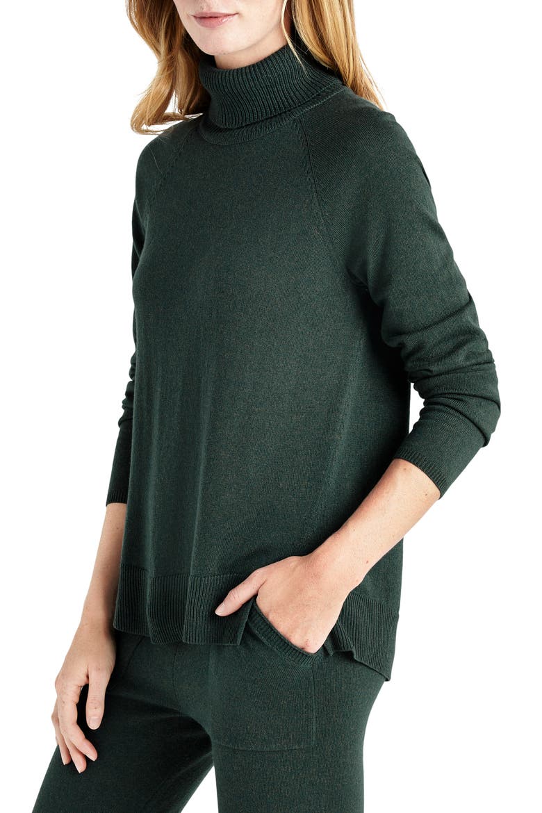 Elin Turtleneck Sweater, Alternate, color, BALSAM