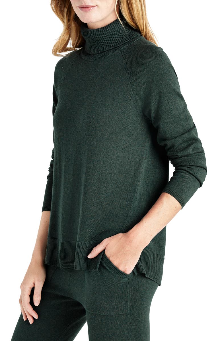 Splendid Elin Turtleneck Sweater, Alternate, color, Balsam