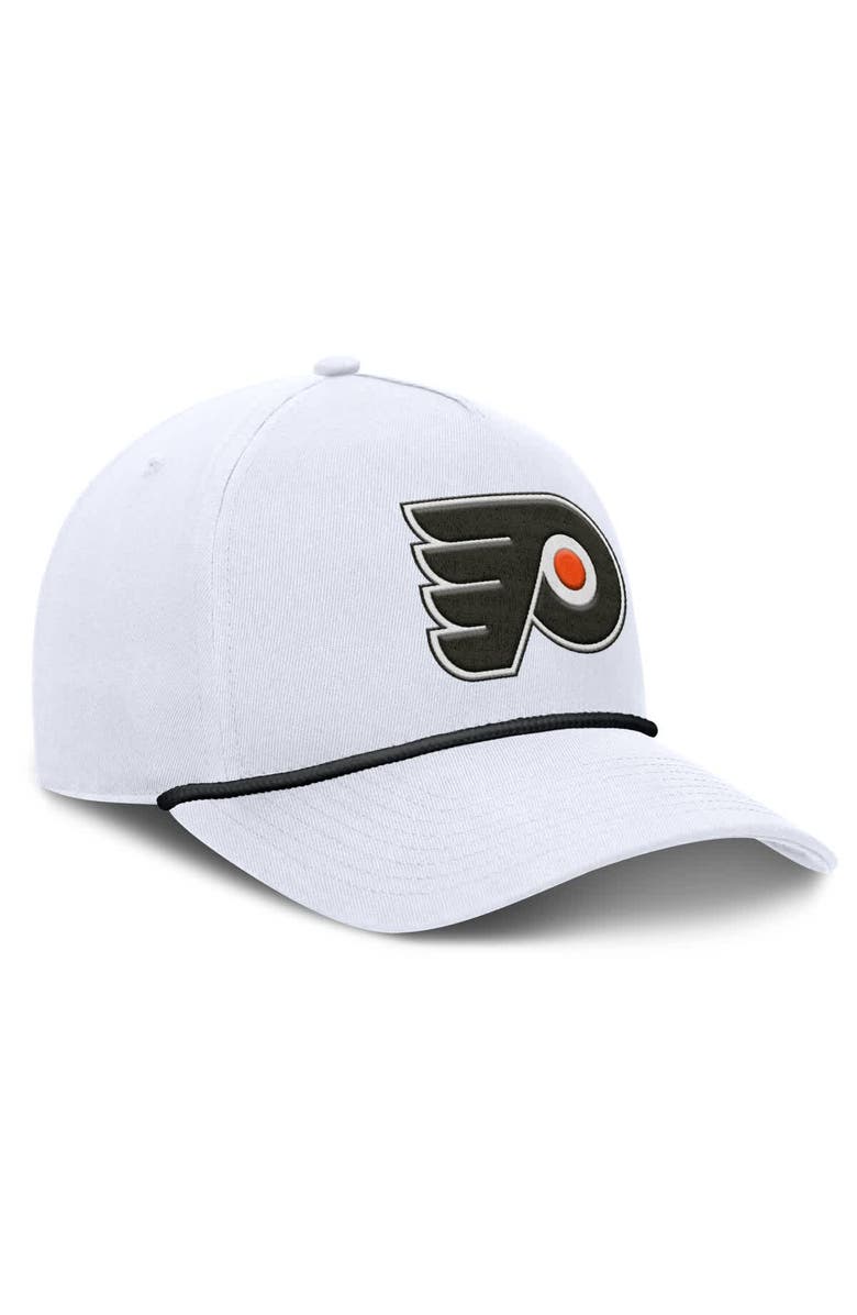 FANATICS Men's Fanatics White Philadelphia Flyers Rope A-Frame Adjustable Hat, Alternate, color, White