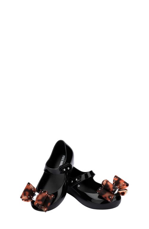 Melissa Kids' Ultragirl Classic Mary Jane Flat In Black Turtle