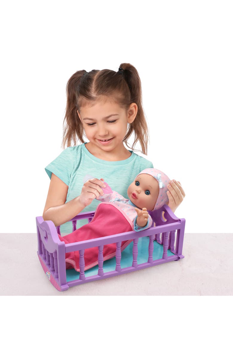 Little Darlings Crib Time Fun 12" Doll Playset, Alternate, color, Multicolored