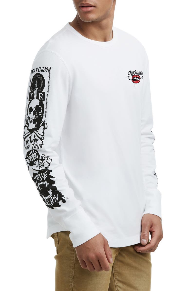 True Religion Brand Jeans Long Sleeve Graphic T-Shirt, Main, color,