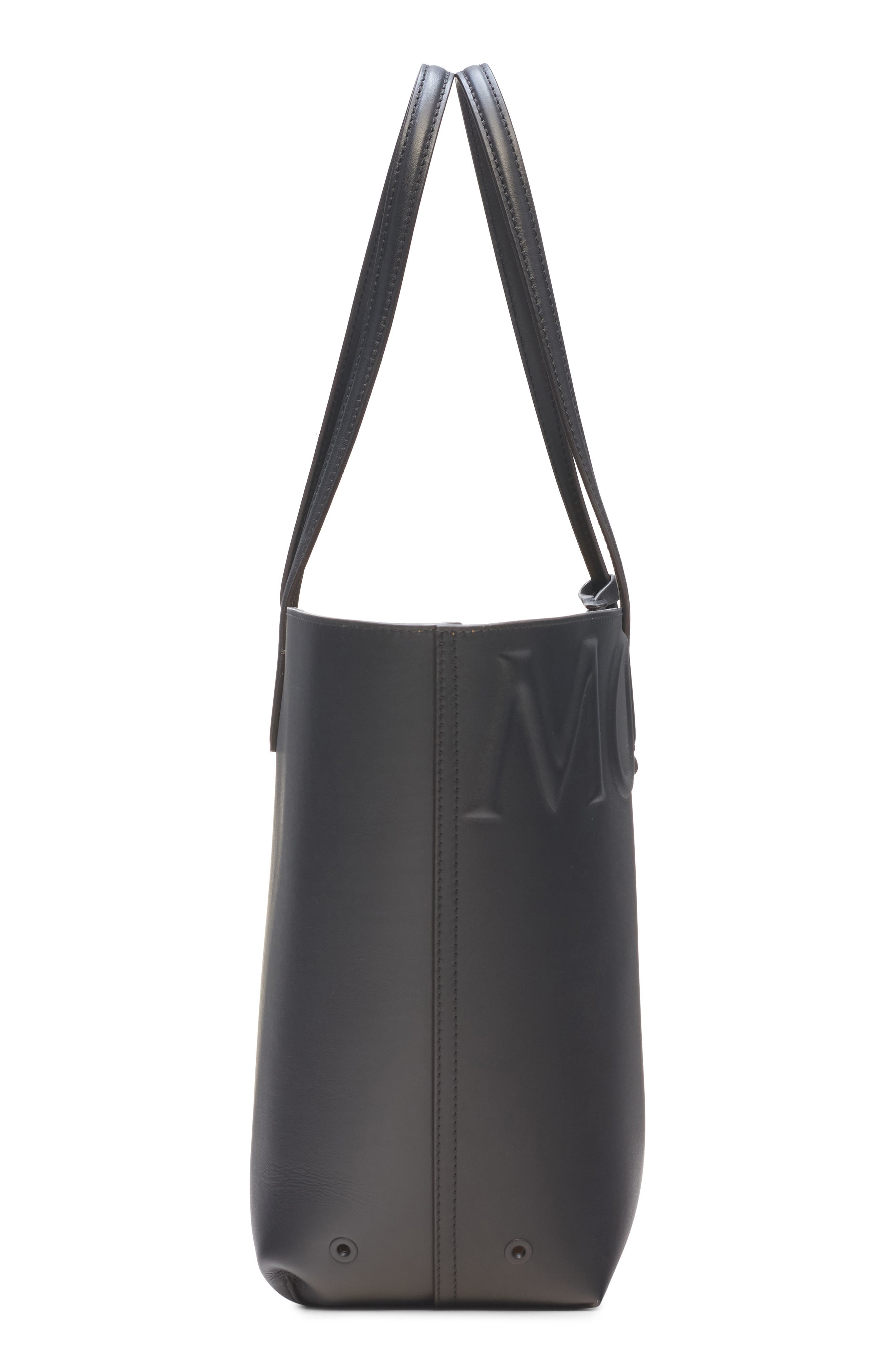 Moncler Very Small Tote Bag, Alternate, color, Black