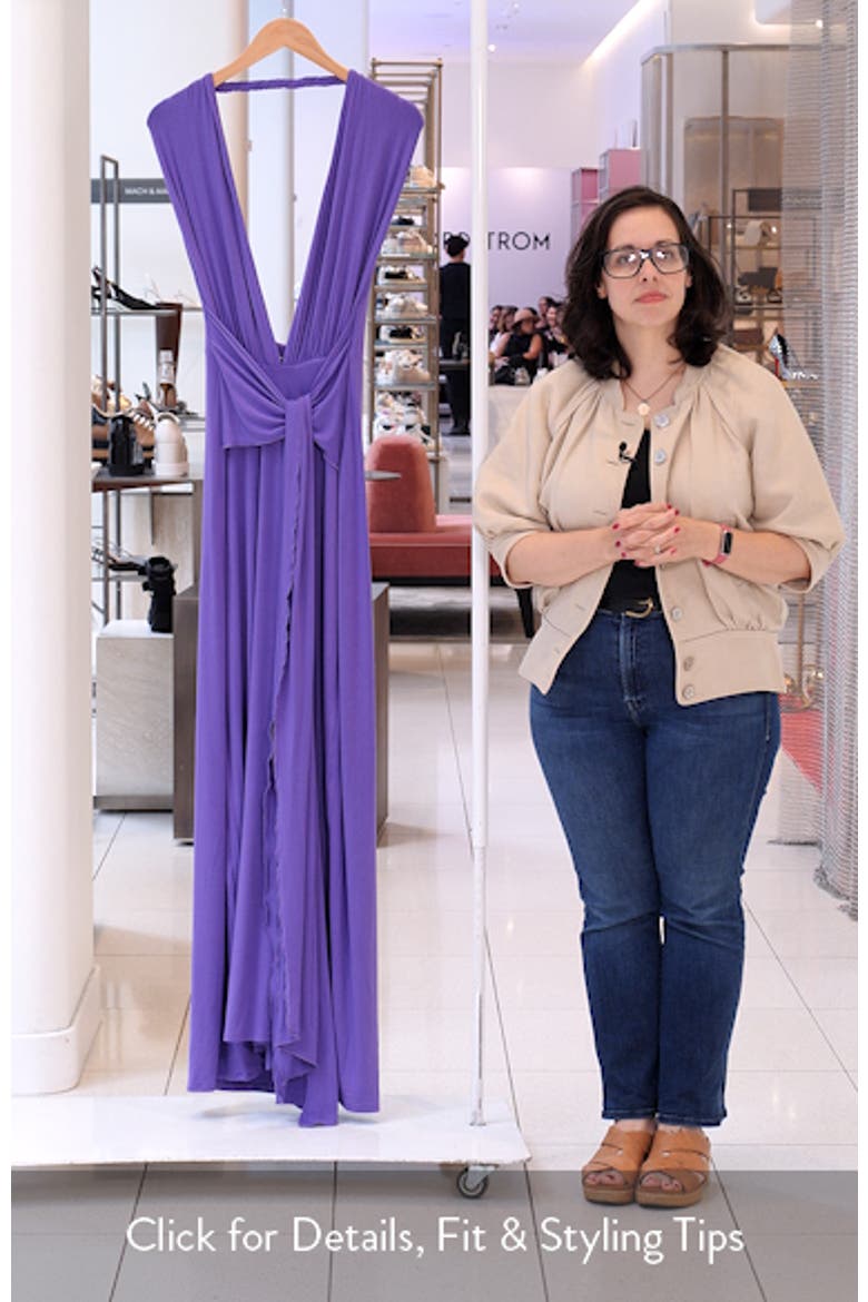 Plunge Halter Maxi Dress video