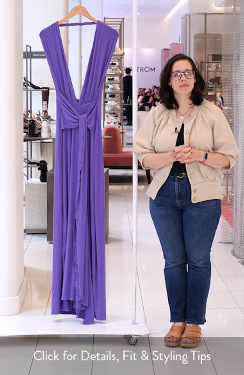 Plunge Halter Maxi Dress, sales video thumbnail