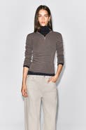COS Seamless Merino Wool Zip-Up Top