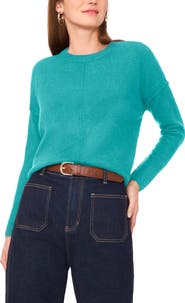 Vince Camuto Exposed Seam Crewneck Sweater