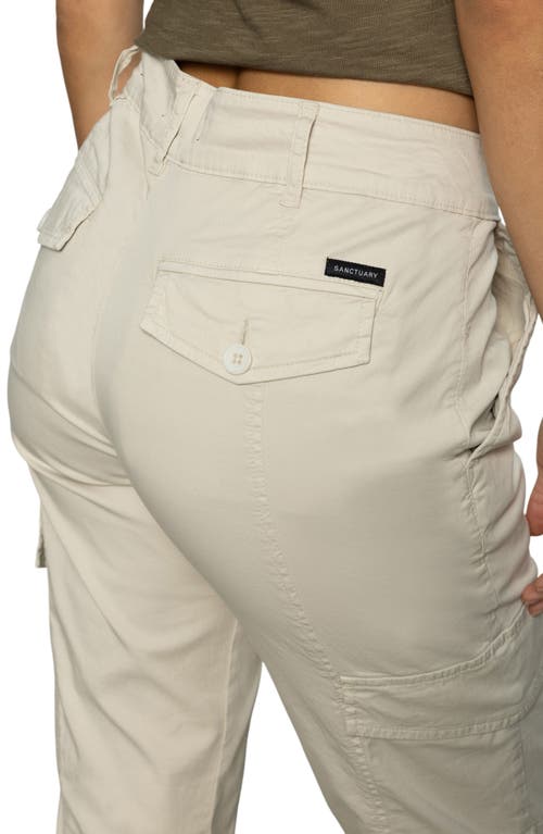 Sanctuary Rebel Wide Leg Standard Rise Crop Pant In Birch In Pumice Stone