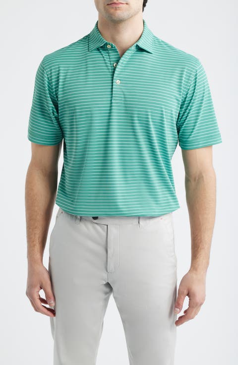 Winston Stripe Performance Piqué Polo