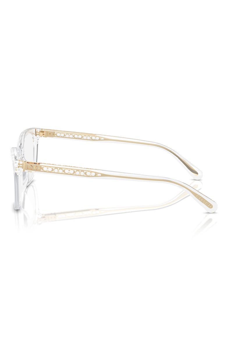 53mm Square Optical Glasses, Alternate, color, TRANSPARENT CLEAR / DEMO LENS