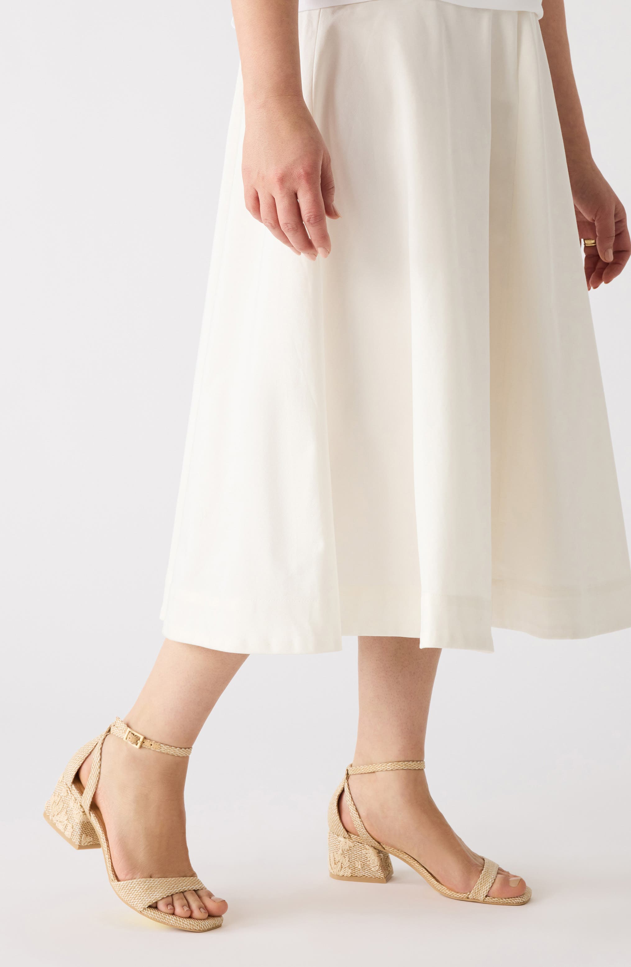 Anne Klein Mia Ankle Strap Sandal, Alternate, color, Natural Multi