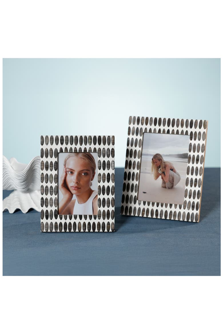 Sahara Resin Picture Frame, Alternate, color, WHITE/ BEIGE