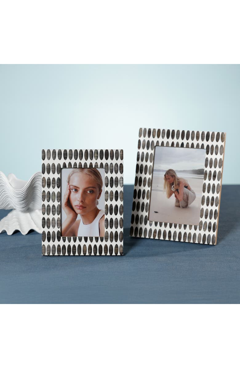 Zodax Sahara Resin Picture Frame, Alternate, color, White/ Beige