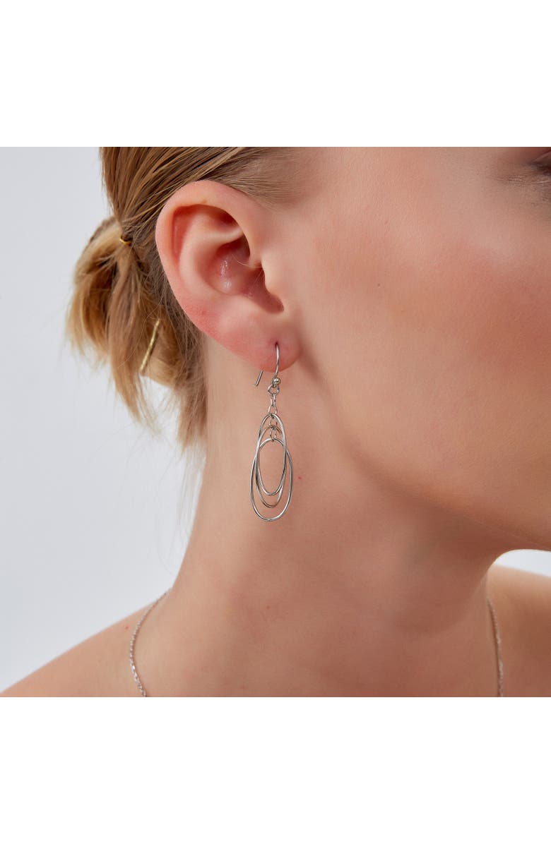 Spero London Nested Loop 3D Drop Earring in Sterling Silver, Alternate, color, Silver
