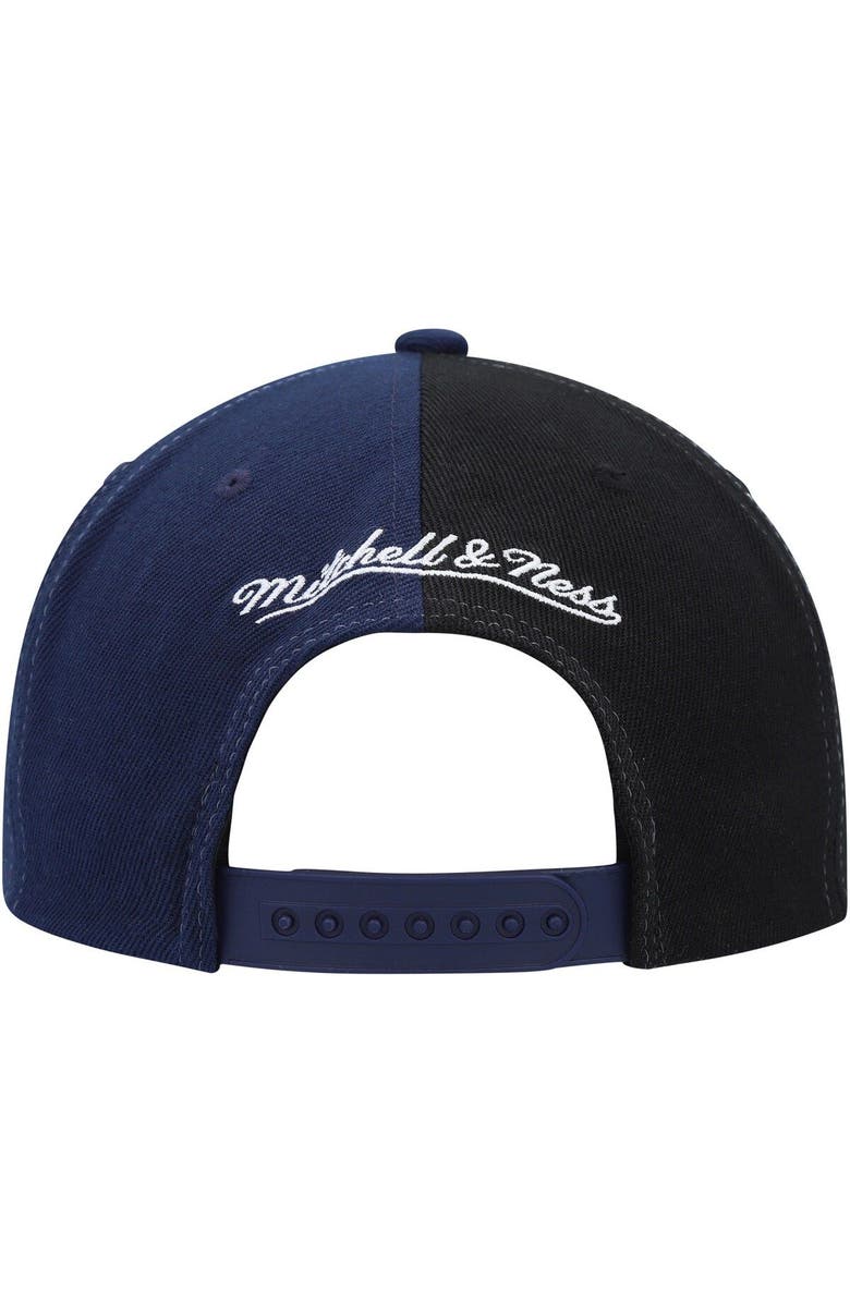 Mitchell & Ness Men's Mitchell & Ness Navy Golden State Warriors Hardwood Classics Retroline Snapback Hat, Alternate, color, 