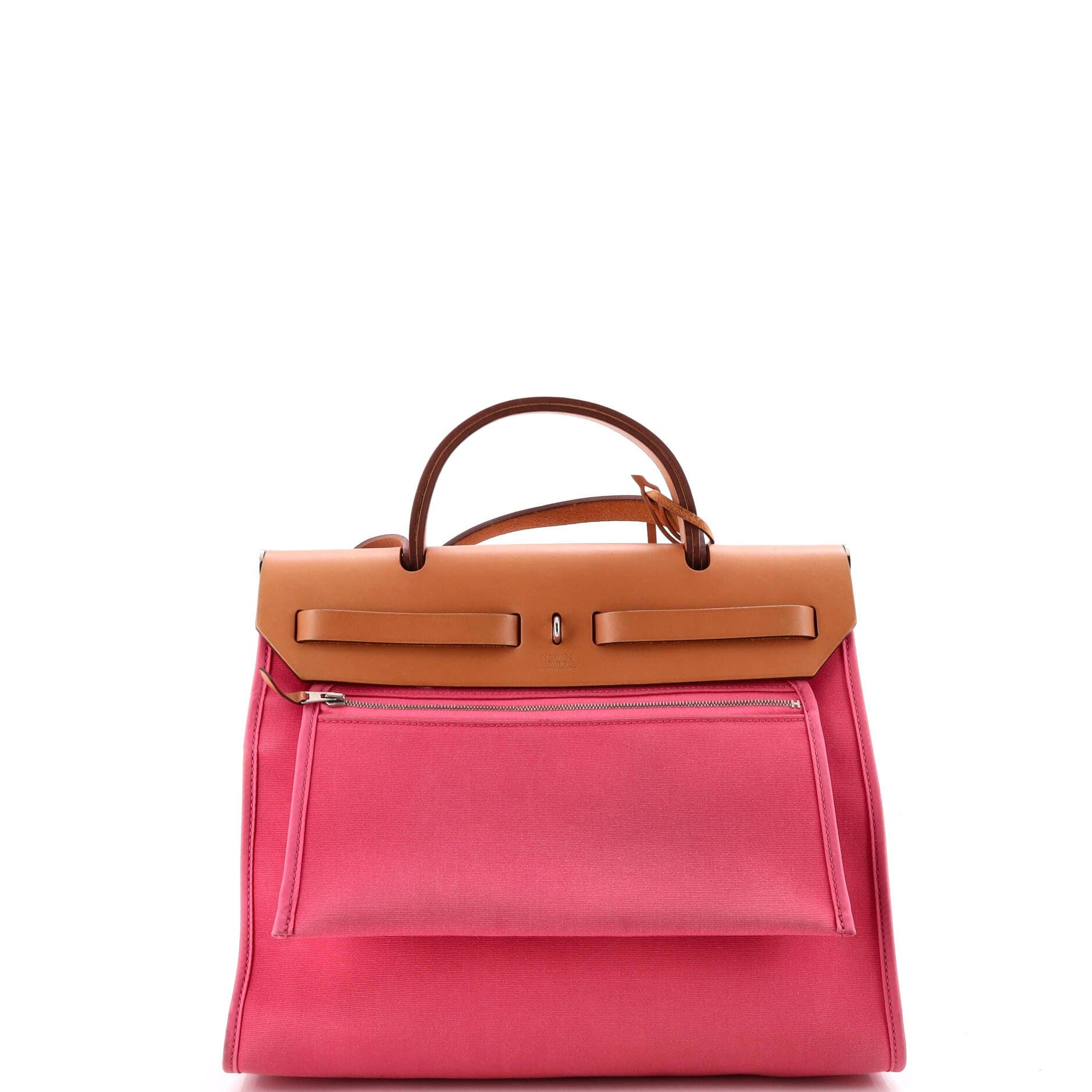 Herbag Zip Leather and Toile 31, Alternate, color, Pink