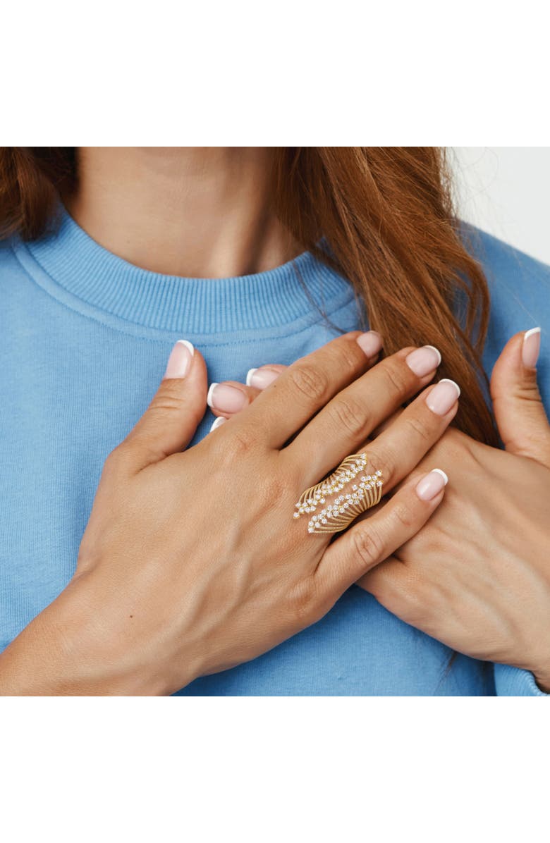 Julianna B. Diamond Multi-Row Open Ring 14k, Alternate, color, 14K Yellow Gold