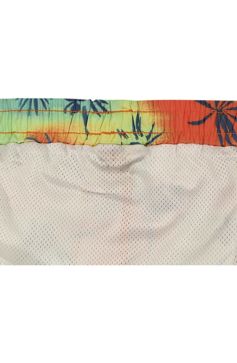 Quiksilver Long Sleeve Rashguard & Swim Trunks Set, Alternate, color, Orange Multi