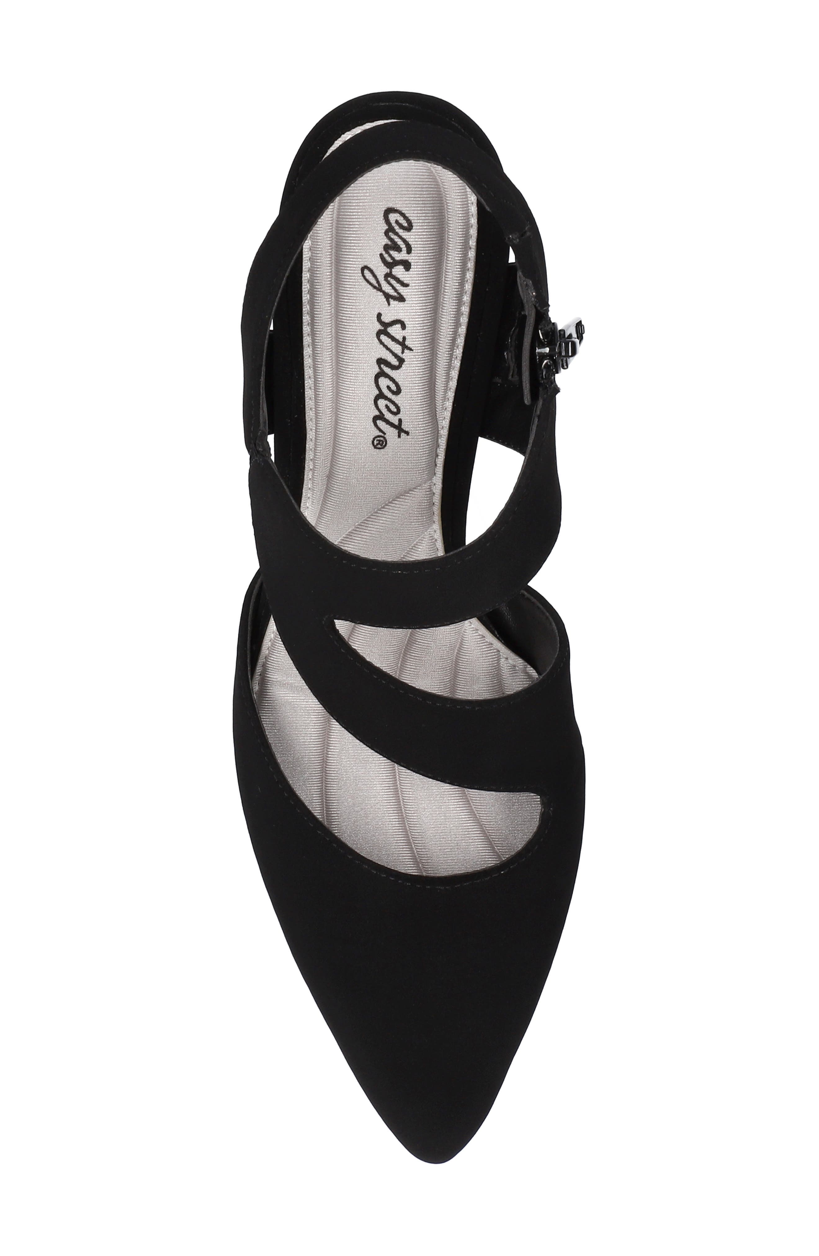 EASY STREET Venue Strappy Pump - Wide Width Available, Alternate, color, Black Lamy/ Gore