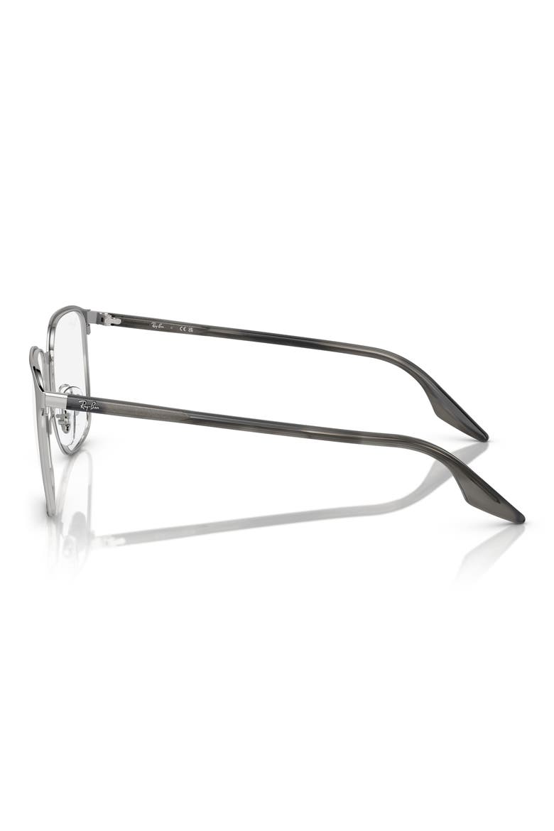 RX6512 52mm Square Optical Glasses, Alternate, color, SILVER