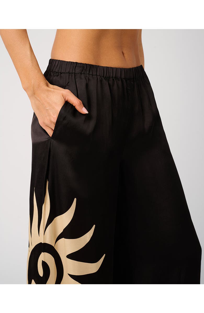 WeWoreWhat Beach Pants, Alternate, color, Black/Off White